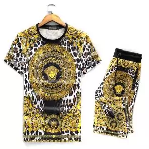 versace jogging survetement manches courtes tiger skin